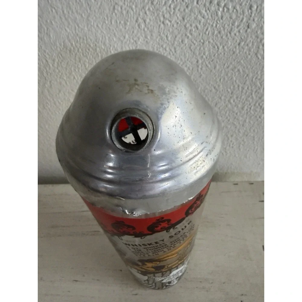 Vintage Hazel Atlas Ragtime Bar Cocktail Martini Shaker‎ Chrome Lid-no Cap